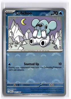 Cubchoo (Poke Ball Pattern) 025/086 Holo Pokemon SV: Black Bolt NM - Image 1