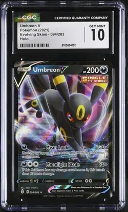 Pokemon Umbreon V (2021) Evolving Skies 094/203 CGC 10 - Image 1