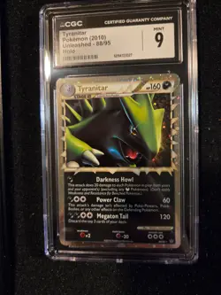 UNLEASHED TYRANITAR #88/95 PRIME HOLO FOIL CGC 9! POKEMON HG & SS NOT PSA/BGS - Image 3