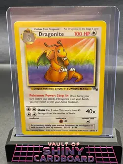 Dragonite 19/62 Fossil Pokemon Vintage Non Holo NM/LP - Image 1