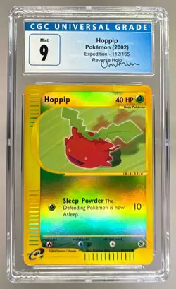 4137668154 Hoppip 2002 Pokemon Expedition Set #112 Reverse Holo CGC 9 - Image 1