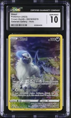 Pokemon Absol (2023) Crown Zenith GG16/GG70 CGC 10 - Image 1