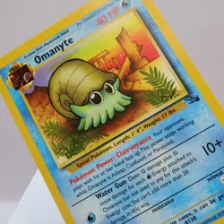 Pokemon TCG - Omanyte 52/62 Fossil Common WOTC 1999 - NM - Image 1