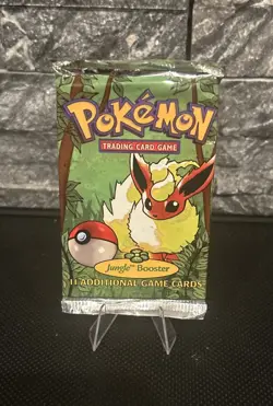 Pokemon TCG Jungle Unlimited Booster Pack SEALED Flareon Art (1999) - Image 1