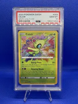 2020 POKEMON SWSH #009 CELEBI GEM MT PSA 10 VIVID VOLTAGE 009/185 - Image 1