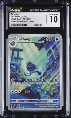 Pokemon Tirtouga (2025) Black Bolt 106/086 CGC 10 - Image 1