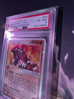 2006 Pokemon EX #93 Groudon EX - Holo Crystal Guardians Graded PSA 6 - Image 3
