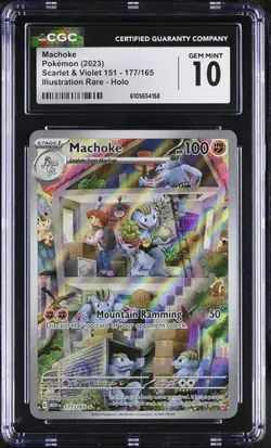 Pokemon Machoke (2023) Scarlet & Violet 151 177/165 CGC 10 - Image 1