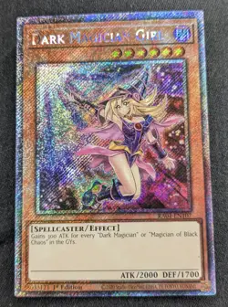 YU-GI-OH DARK MAGICIAN GIRL RA04 PLATINUM SECRET RARE NM - Image 1