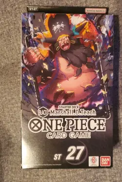 One Piece Starter Deck St 27 Blackbeard Marshall D Teach Deck Only - Image 1