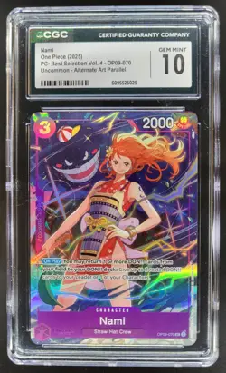 2025 ONE PIECE CCG NAMI ALTERNATE ART OP09-070 CGC 10 B PT - Image 1