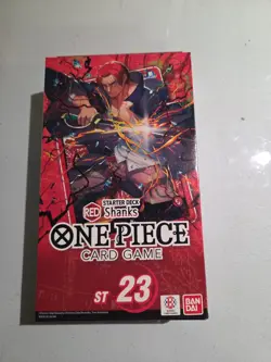 One Piece TCG Red Starter Deck 23 Shanks ST-23 OP-11 Booster Included New Sealed - Image 1
