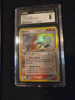 CGC 8 Flareon 2005 EX Delta Species 5/113 Holo Pokemon Card NOT PSA/BGS - Image 2