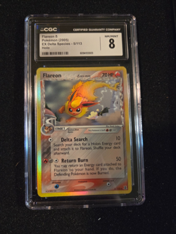 CGC 8 Flareon 2005 EX Delta Species 5/113 Holo Pokemon Card NOT PSA/BGS - Image 5