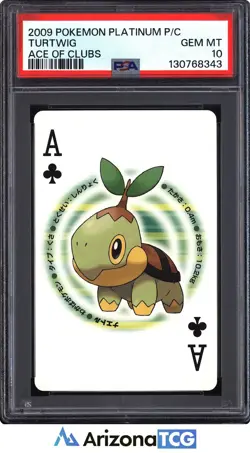 Pokemon 2009 Turtwig Ace Of Clubs Platinum Playing Card Japanese GEM MINT PSA 10 - Image 1
