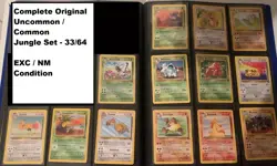 Complete Uncommon / Common Jungle Set Pokemon Cards - Pikachu Persian - Image 1