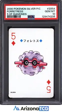 Pokemon 2000 Forretress 205A Silver Playing Cards Japanese GEM MINT PSA 10 - Image 1