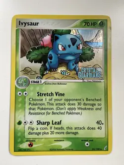 Pokemon Ivysaur Crystal Guardians 35/100 Hologram Pokemon Card Great Condition - Image 1