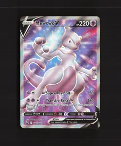 Mewtwo V SWSH229 Sword & Shield Full Art Black Star Promo Holo Pokemon Card NM - Image 1