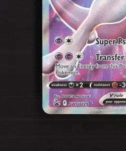 Mewtwo V SWSH229 Sword & Shield Full Art Black Star Promo Holo Pokemon Card NM - Image 5