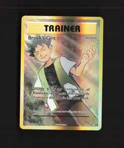 Brock's Grit 107/108 Evolutions Full Art Ultra Rare Holo Pokemon Card NM - Image 1