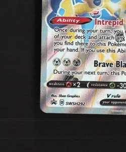 Zacian V SWSH292 Sword & Shield Full Art Black Star Promo Holo Pokemon Card NM - Image 5