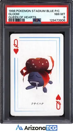 Pokemon Stadium 1998 Gloom Queen Of Hearts Blue Playing Card Japanese PSA 8 - Image 1