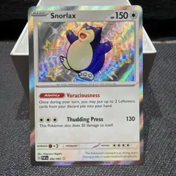 Pokemon Snorlax TCG Baby Shiny Holo Card 202/091 Paldean Fates Mint Condition - Image 1