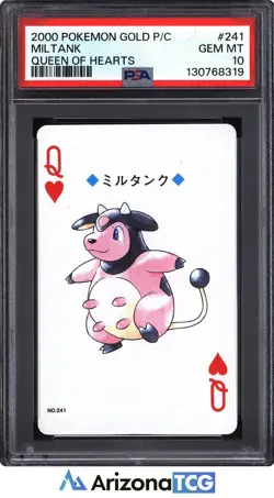 Pokemon 2000 Miltank #241 Queen Of Hearts Pkmn Gold Playing Card Japanese PSA 10 - Image 1