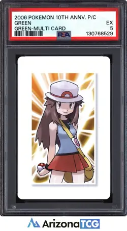 Pokemon 2006 Green Multi Card Promo 10th Anniversary Pokemon Center PSA 5 - Image 1