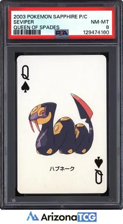 Pokemon Sapphire 2003 Seviper Queen of Spades Playing Card Japanese PSA 8 - Image 1