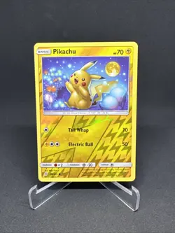 Pikachu 56/236 Sun & Moon Unified Minds Set Reverse Holo Pokemon TCG Card - Image 1