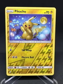 Pikachu 56/236 Sun & Moon Unified Minds Set Reverse Holo Pokemon TCG Card - Image 2