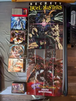 Duel Masters trading cards 350+ lot with posters and sticker sheets holos - Image 2