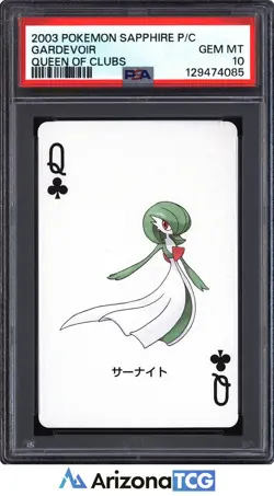 Pokemon 2003 Gardevoir Queen Of Clubs Pkmn Sapphire Playing Card Japanese PSA 10 - Image 1