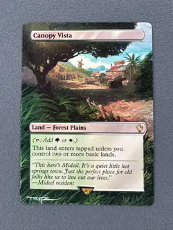 Canopy Vista MTG Final Fantasy Commander Hand Painted Extended Altered Art Tentz - Image 1