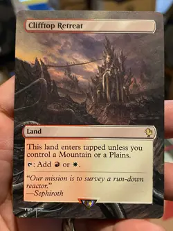 Clifftop Retreat MTG Final Fantasy Commander Hand Painted Full Altered Art Tentz - Image 2