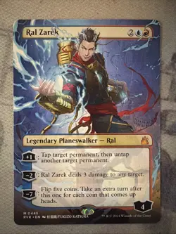 1x Ral Zarek (Anime Borderless)- NM- Ravnica Remastered- Mtg Magic The Gathering - Image 1
