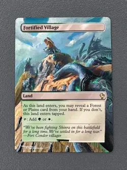 Fortified Village MTG Final Fantasy Hand Painted Full Extended Altered Art Tentz - Image 1