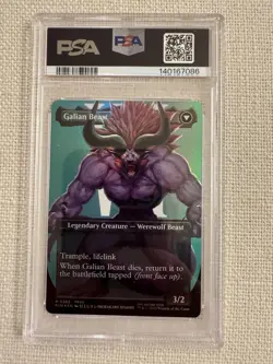 PSA 9 VINCENT VALENTINE GALIAN BEAST 2025 MTG FINAL FANTSY BORDERLESS FOIL R0383 - Image 2