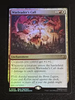 MTG Murders at Karlov Manor Warleader's Call Foil 0242 NM Rare - Image 1
