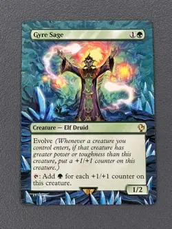 Gyre Sage MTG Final Fantasy Commander Hand Painted Borderless Altered Art Tentz - Image 1