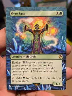 Gyre Sage MTG Final Fantasy Commander Hand Painted Borderless Altered Art Tentz - Image 2
