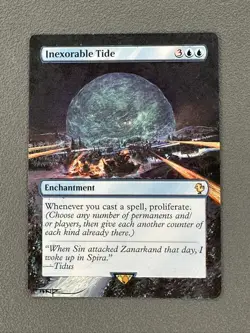 Inexorable Tide MTG Final Fantasy Commander Hand Painted Full Altered Art Tentz - Image 1