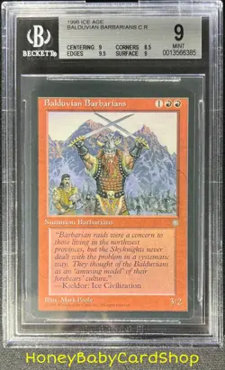MTG Ice Age 1995 Balduvian Barbarians BGS 9.0 MINT Silver Age Iconic Staple - Image 1