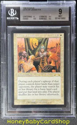 MTG Exodus 1998 Oath of Lieges BGS 9.0 MINT Silver Age Iconic Staple - Image 1