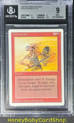 MTG 3rd Edition Revised 1994 Disintegrate BGS 9.0Q++ MINT Old School 93/94 - Image 1