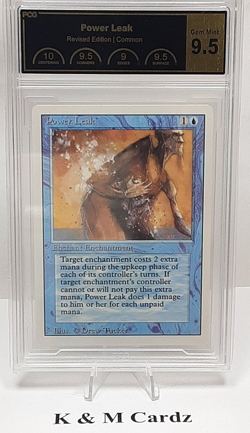 MTG - Revised - Power Leak - Graded - PCG 9.5 - Vintage - Image 1