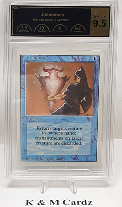MTG - Revised - Unsummon - Graded - PCG 9.5 - Vintage - Image 1
