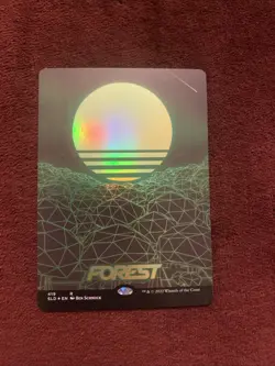 MTG Secret Lair Drop Series Forest (419) Near Mint Condition Foil Magic Card X1 - Image 1